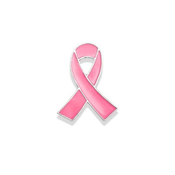 Breast Cancer Pink Ribbon Enamel Pins 5-1 - Picture 1 of 3